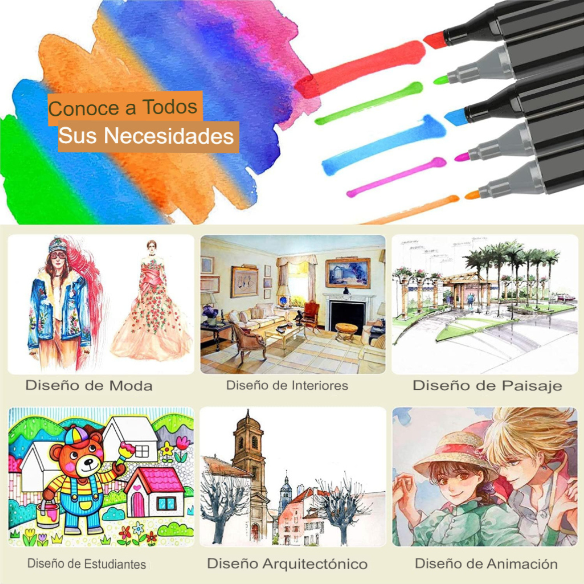 Set de plumones 48 Colores con bolso de tela - Imagen 13
