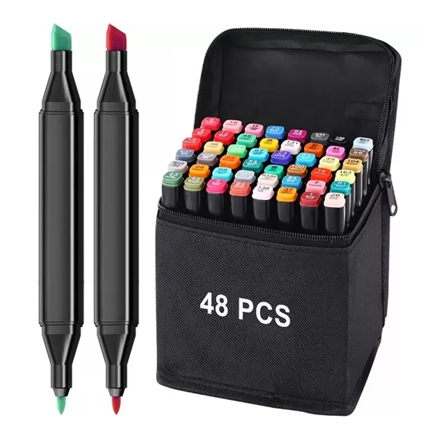 Set de plumones 48 Colores con bolso de tela - Imagen 3