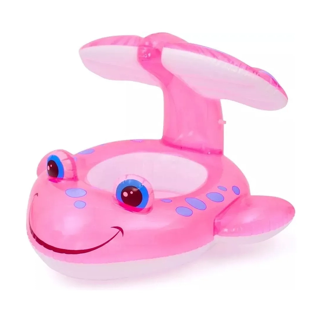 Flotador inflable de ballena con techo