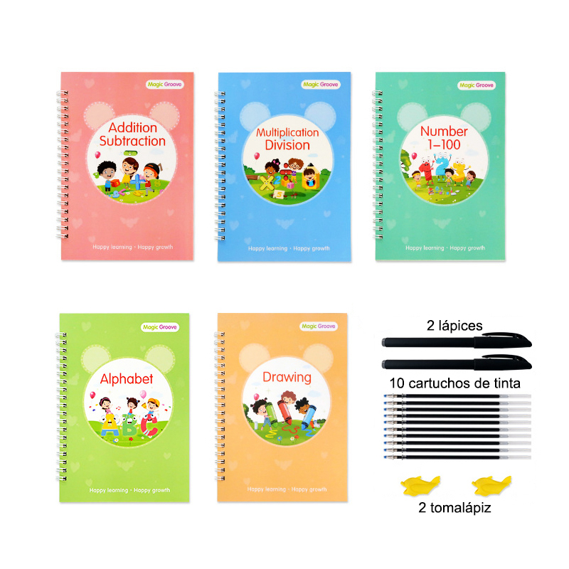 Set 5 cuadernos mágicos de Caligrafía (inglés) - Imagen 17