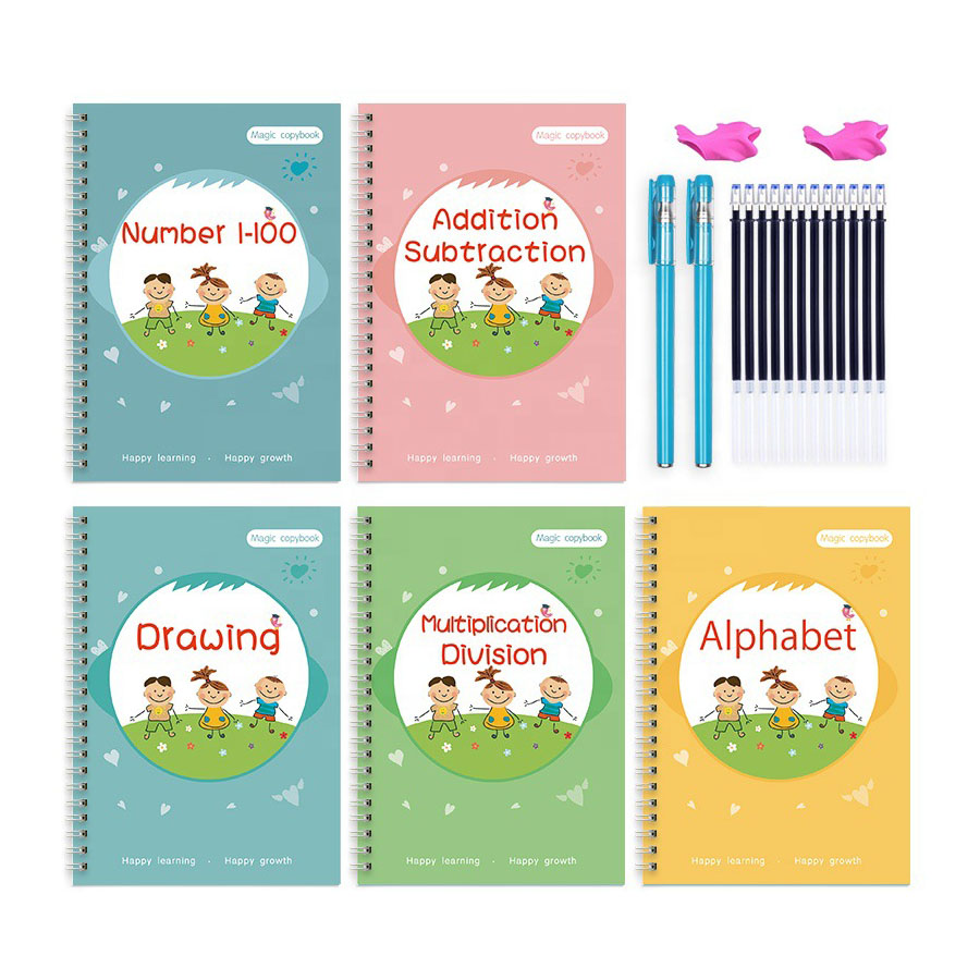 Set 5 cuadernos mágicos de Caligrafía (inglés)