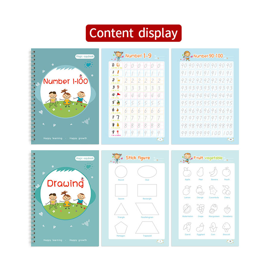 Set 5 cuadernos mágicos de Caligrafía (inglés) - Imagen 5