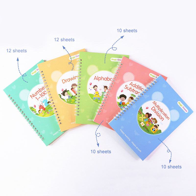 Set 5 cuadernos mágicos de Caligrafía (inglés) - Imagen 18