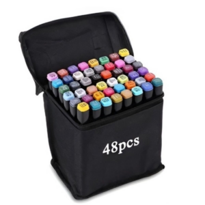 Set de plumones 48 Colores con bolso de tela