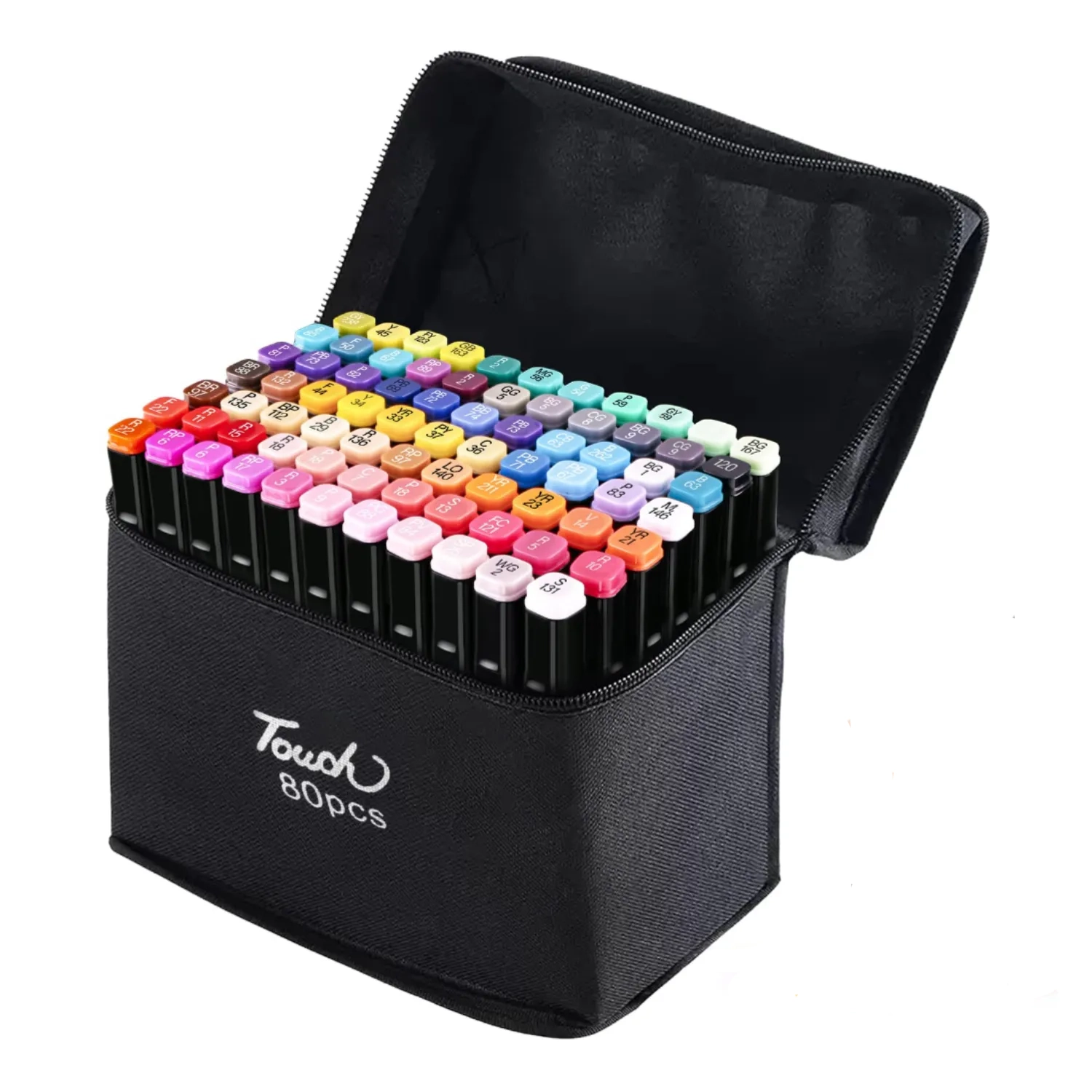 Set de plumones 80 Colores con bolso de tela