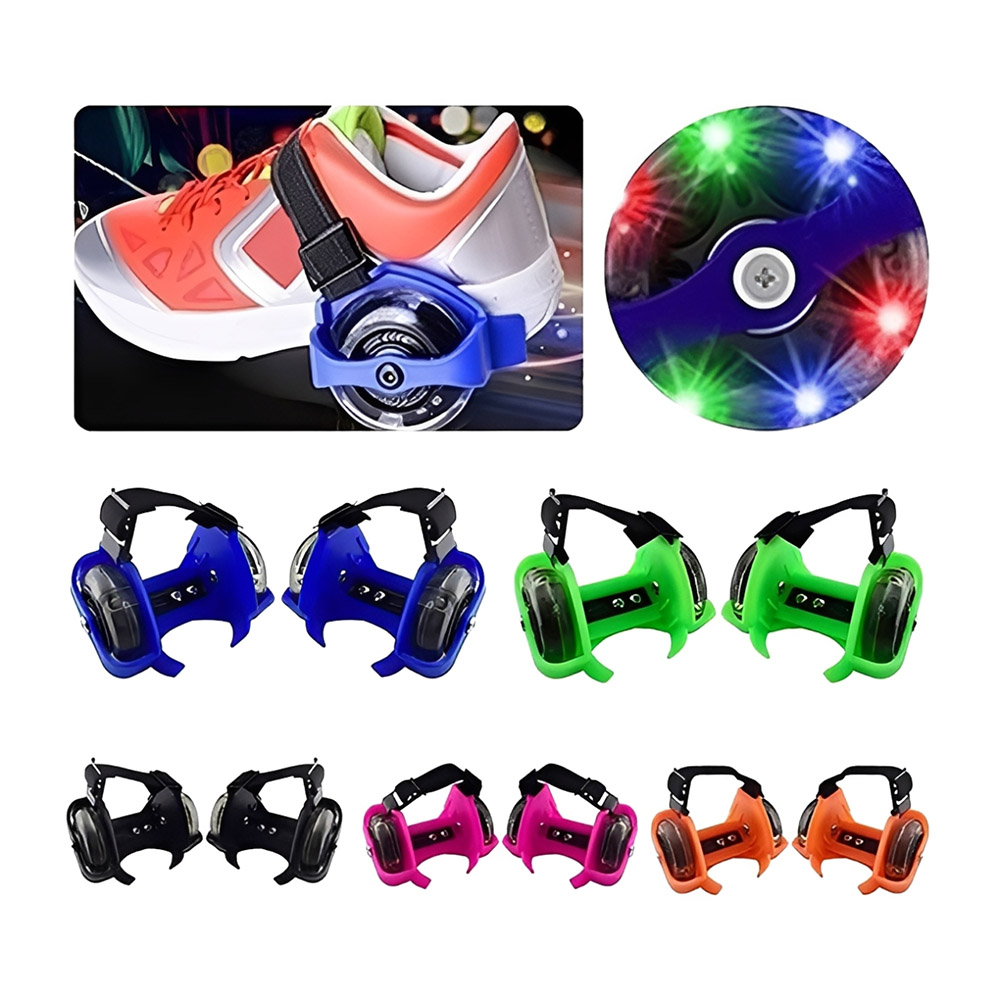 Patines ajustables para zapatillas con luz LED - Imagen 4