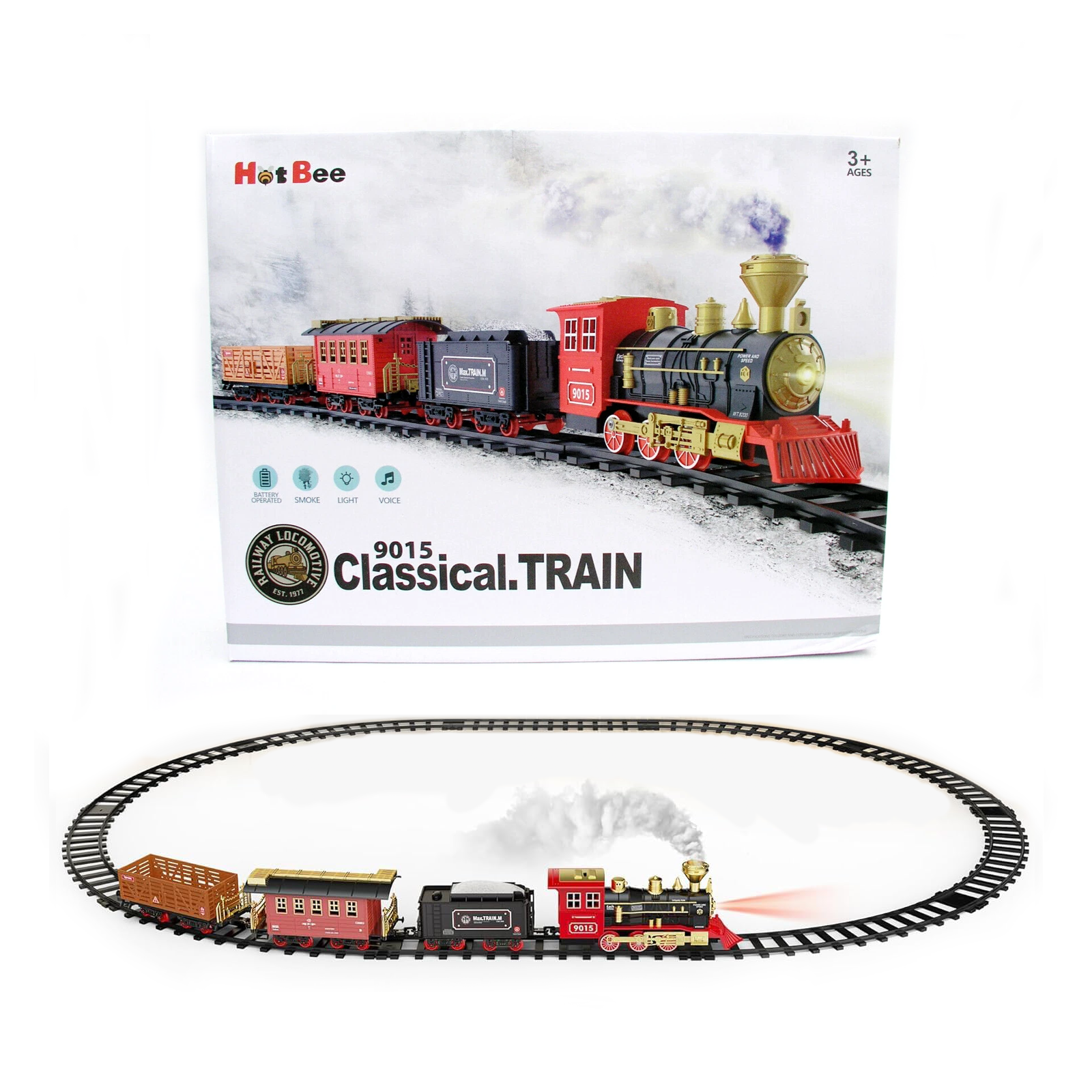 Tren eléctrico lanza humo real