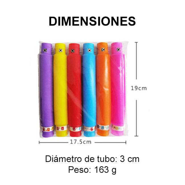 Set 6 tubos sensoriales Pop It con luces LED - Imagen 20