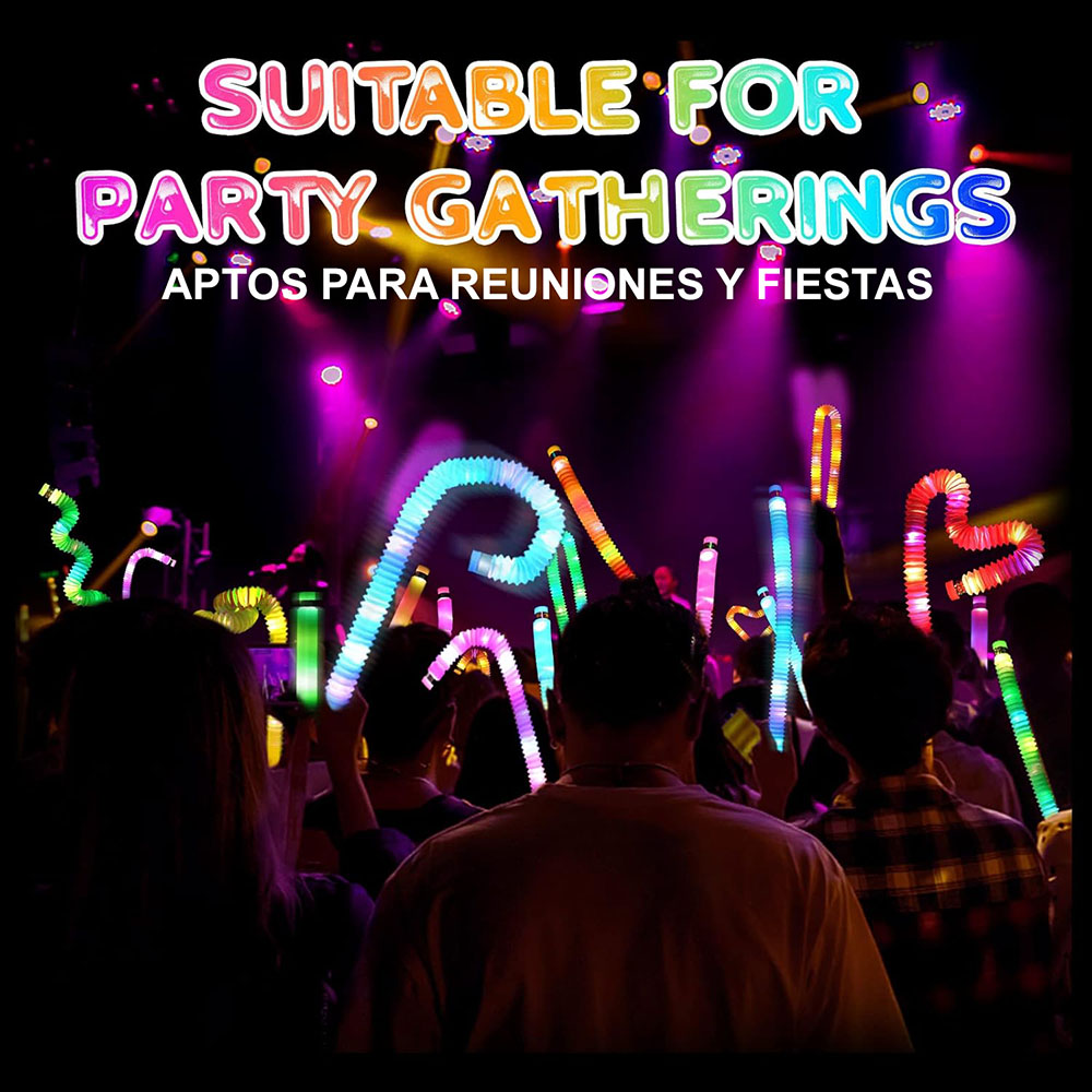Set 6 tubos sensoriales Pop It con luces LED - Imagen 18