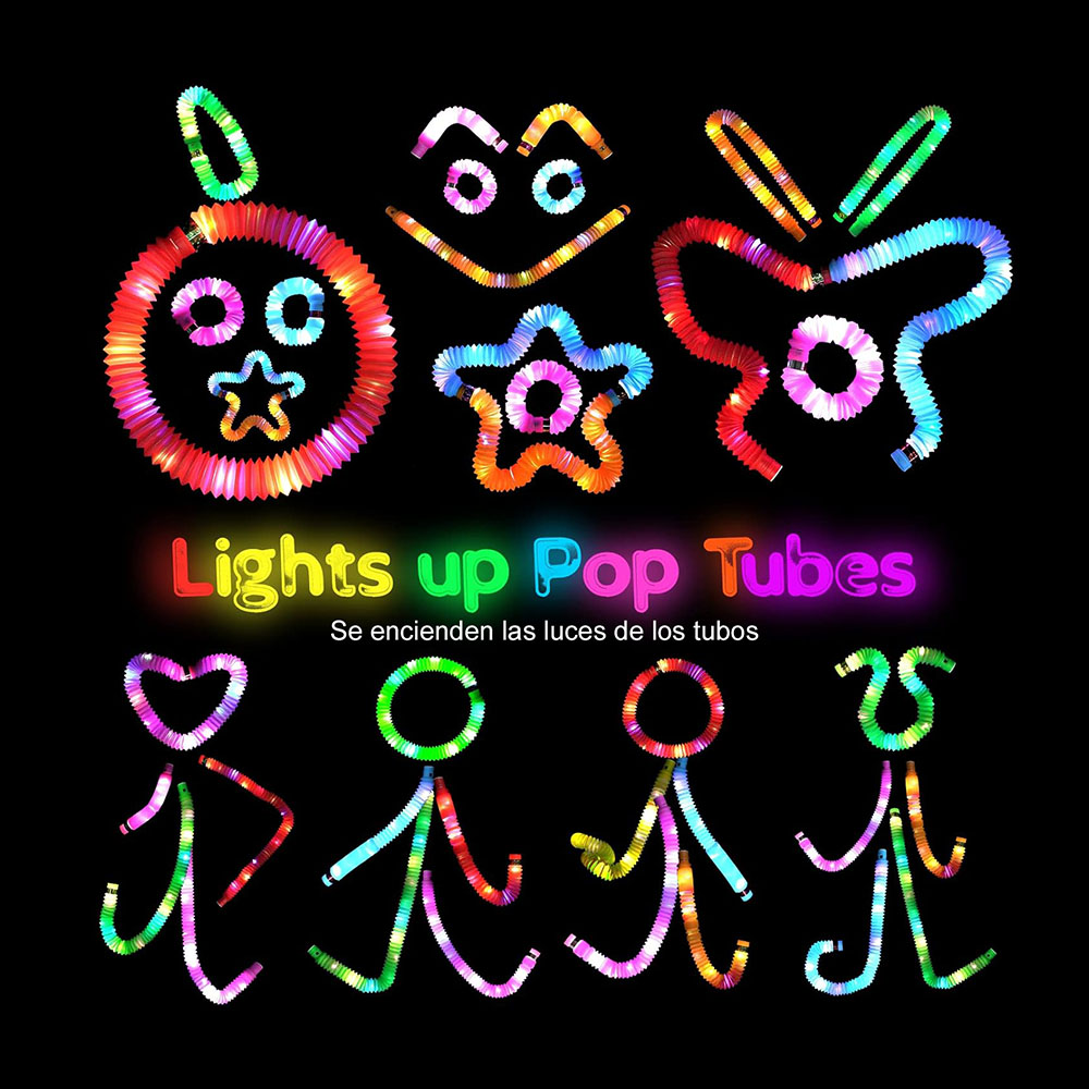 Set 6 tubos sensoriales Pop It con luces LED - Imagen 15