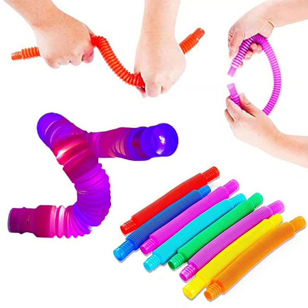 Set 6 tubos sensoriales Pop It con luces LED - Imagen 6