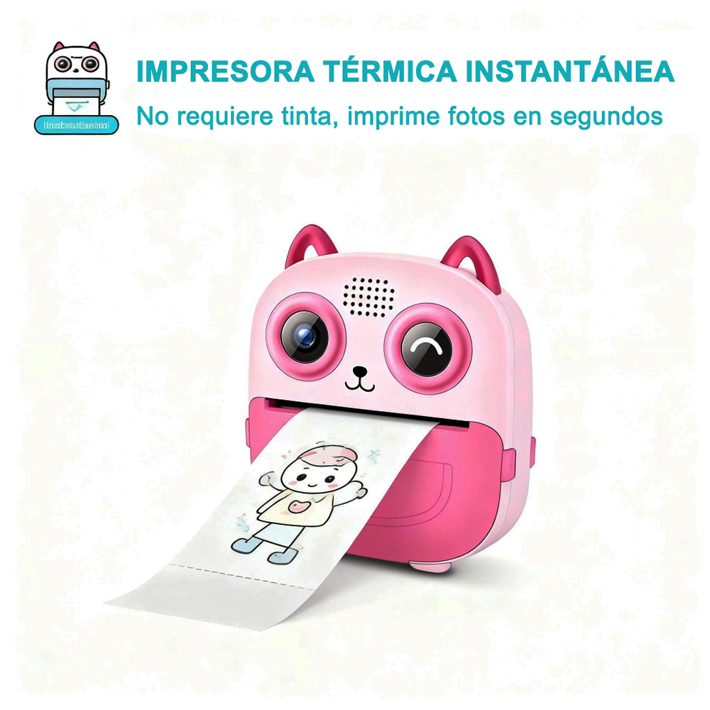Cámara digital con impresora diseño de gatito - Imagen 27