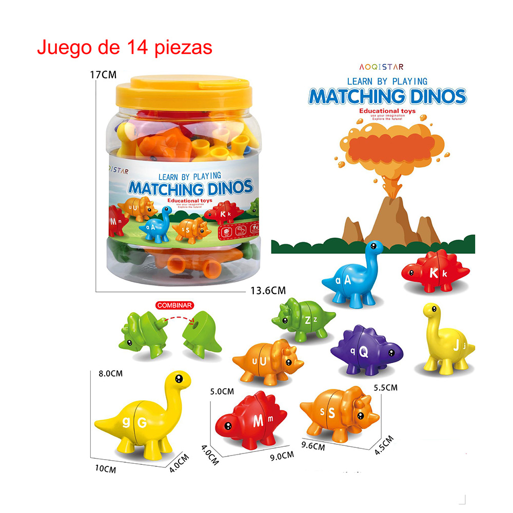 Juego de encaje de dinosaurios varios colores - Imagen 28
