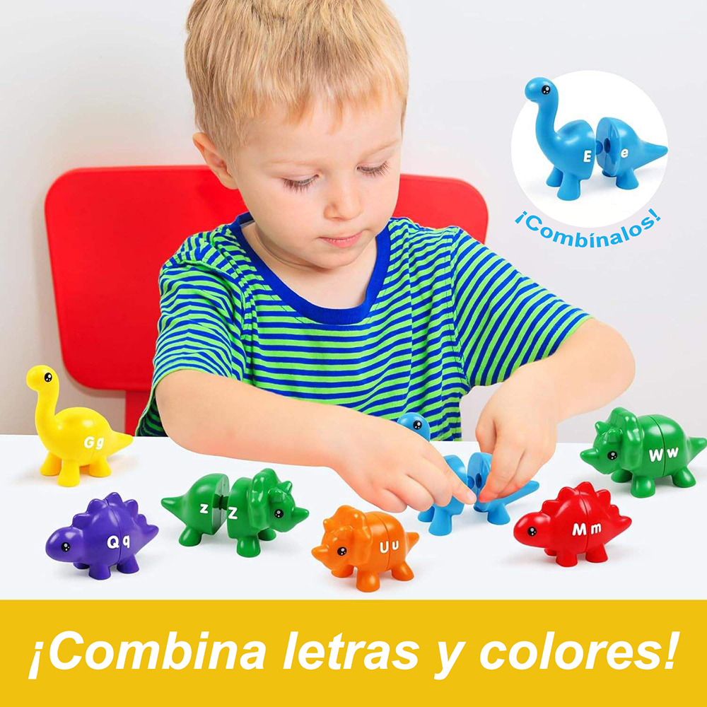 Juego de encaje de dinosaurios varios colores - Imagen 22