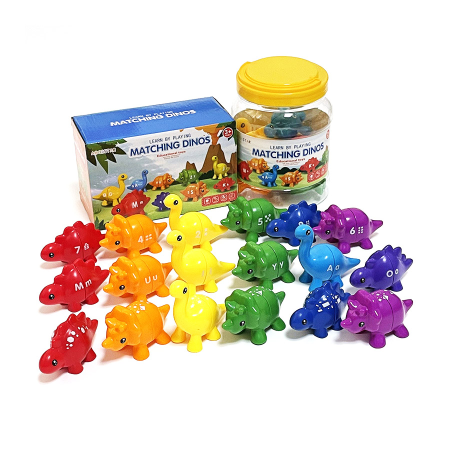 Juego de encaje de dinosaurios varios colores - Imagen 5