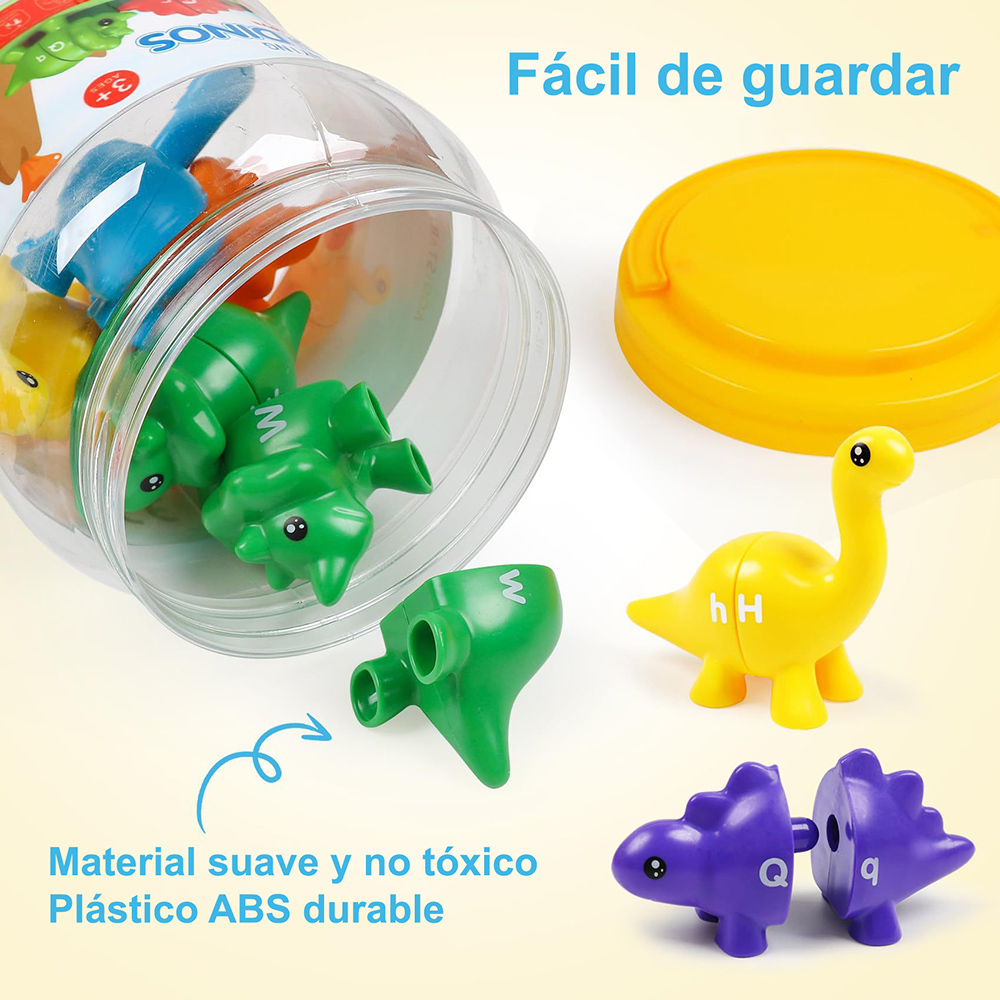 Juego de encaje de dinosaurios varios colores - Imagen 21