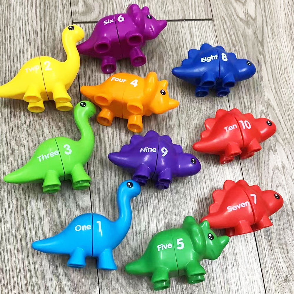 Juego de encaje de dinosaurios varios colores - Imagen 8