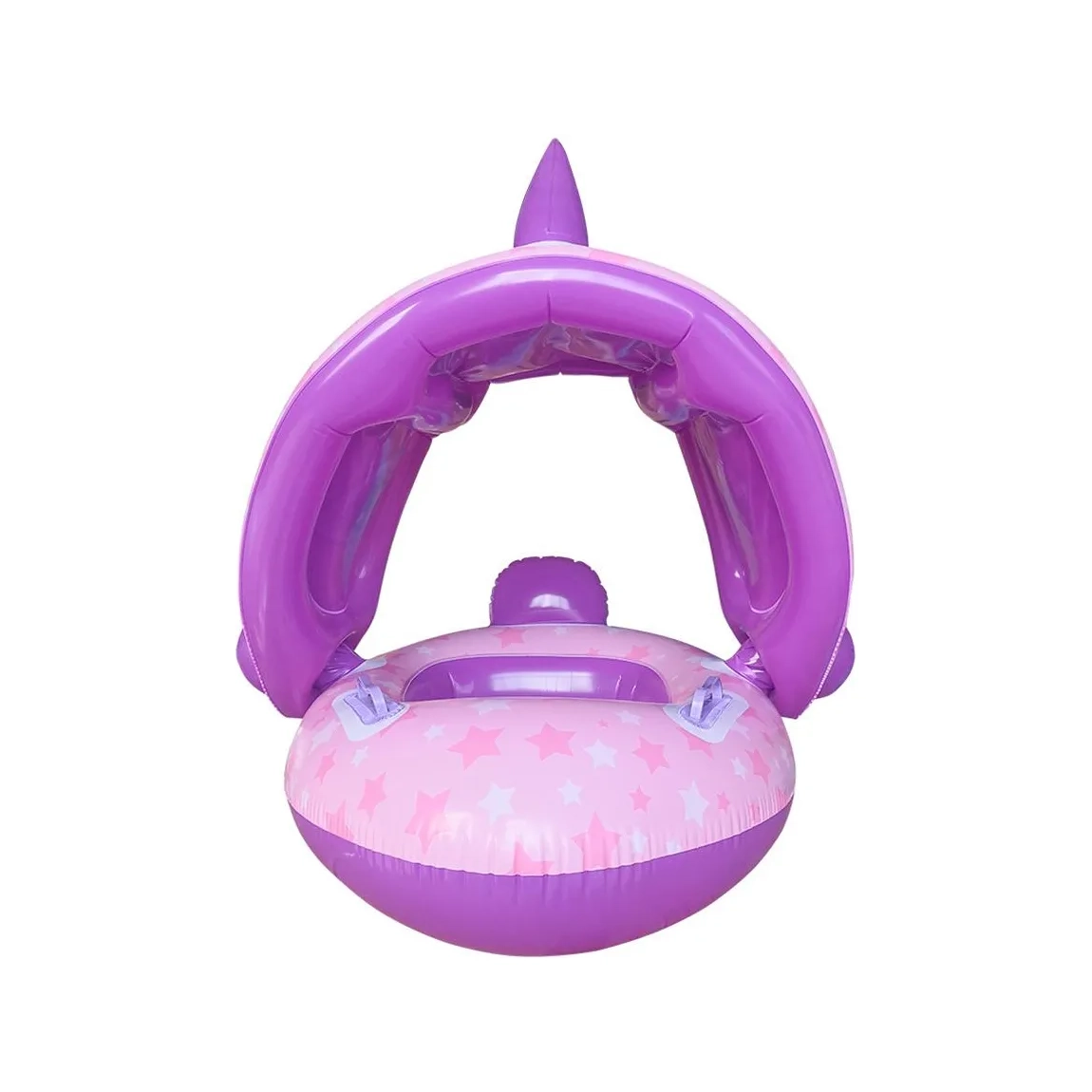Flotador inflable con techo diseño unicornio - Imagen 2