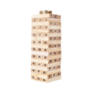 Juego Jenga de madera natural