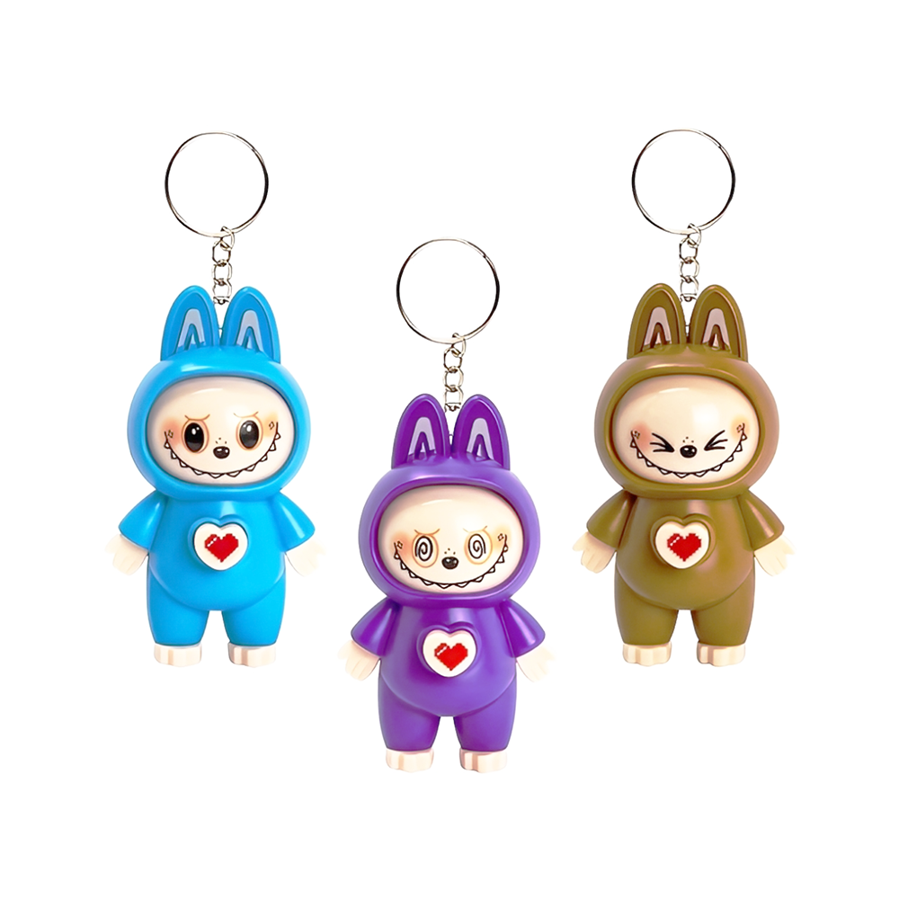 Pack 3 llaveros Labubu con cambio de cara