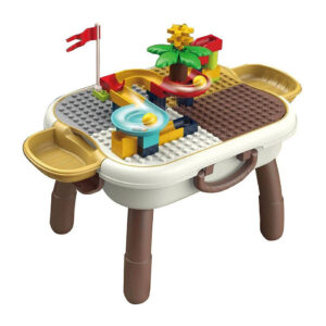 Mesa de juego portátil con tobogán de pelotas