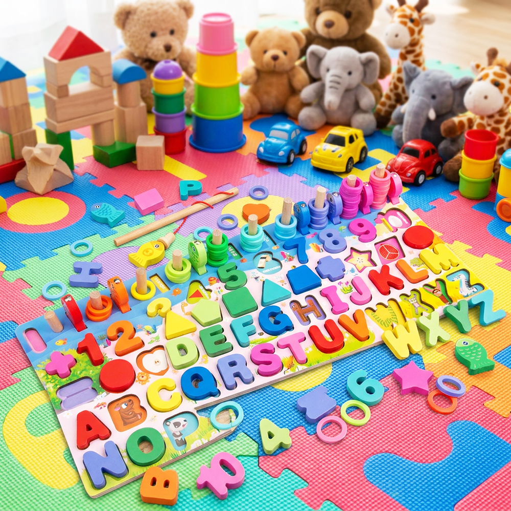 Puzzle de madera Montessori 7 en 1 de 135 piezas - Imagen 13
