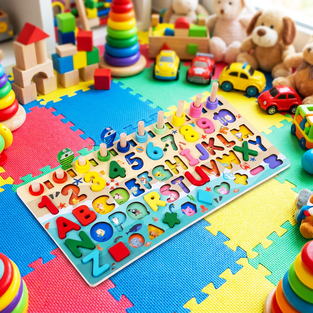 Puzzle de madera Montessori 7 en 1 de 135 piezas - Imagen 12