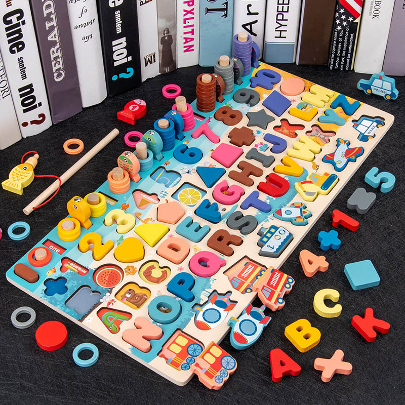 Puzzle de madera Montessori 7 en 1 de 135 piezas - Imagen 22