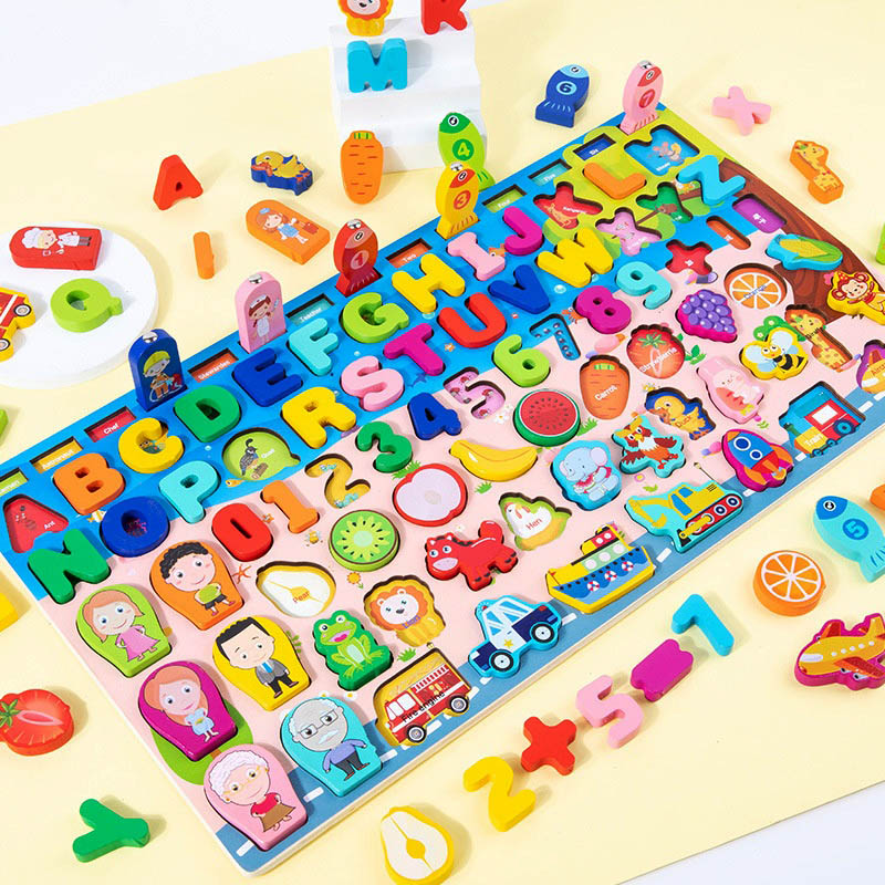 Puzzle de madera Montessori 7 en 1 de 135 piezas - Imagen 27