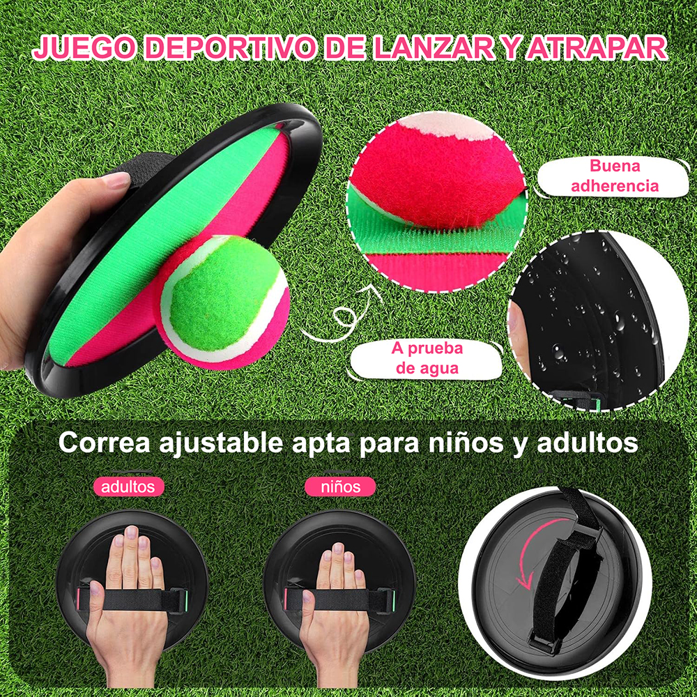 Juego de paletas adhesivas atrapa y lanza - Imagen 23