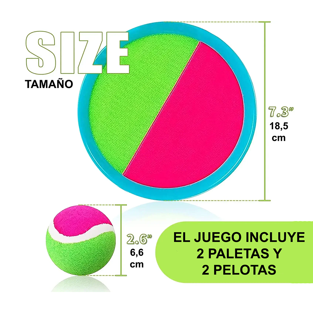Juego de paletas adhesivas atrapa y lanza - Imagen 25