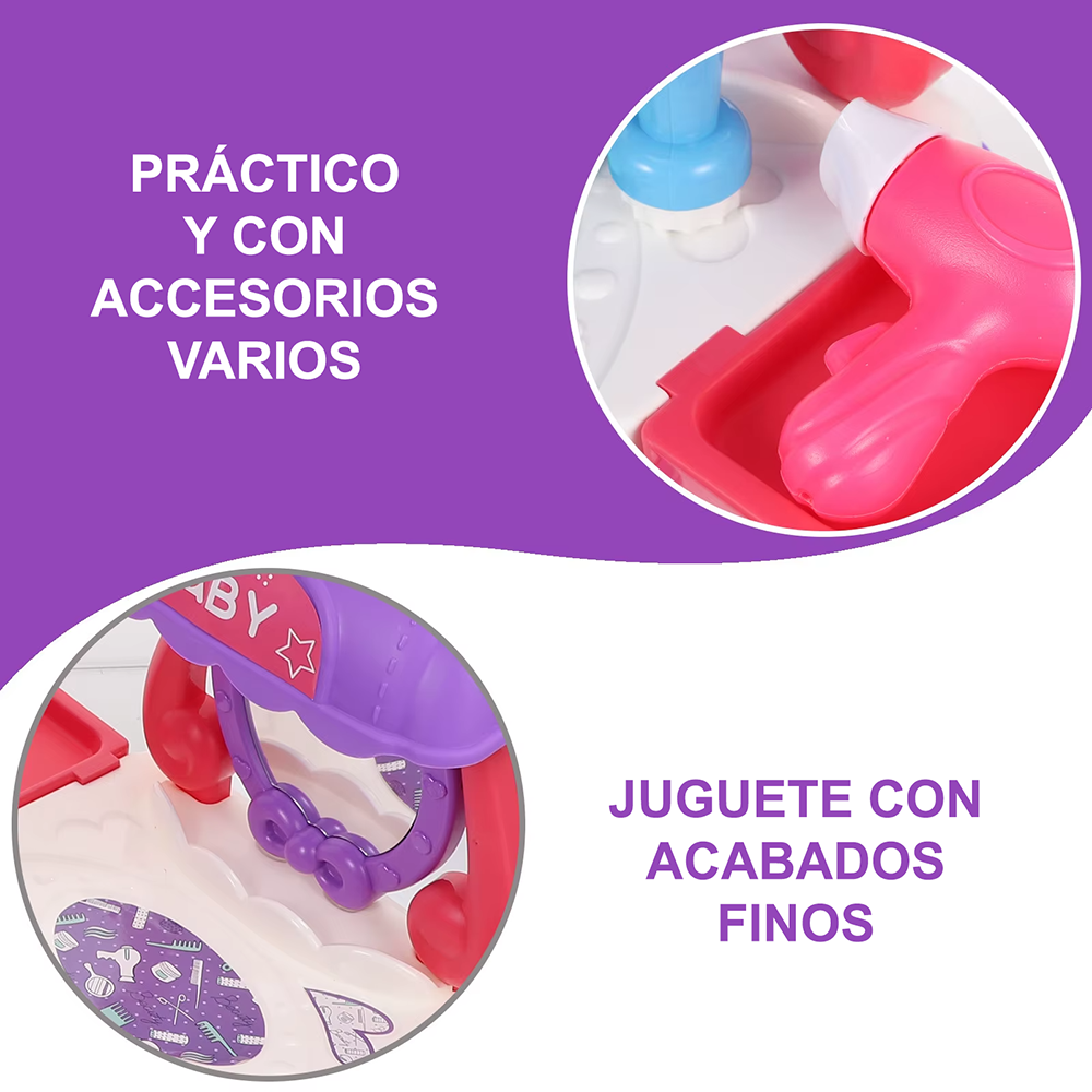 Salon de belleza con tocador y bolso 3 en 1 - Imagen 11