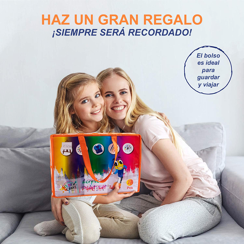 Set de arte de 27 piezas con atril y delantal - Imagen 7