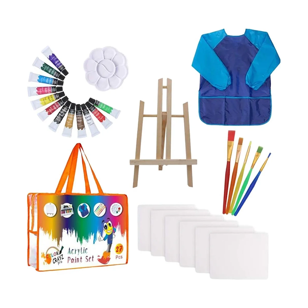 Set de arte de 27 piezas con atril y delantal - Imagen 3
