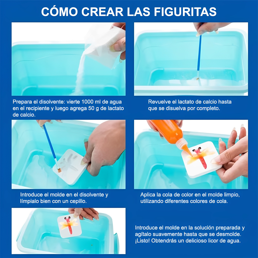 Kit para crear figuras en agua DIY - Imagen 22