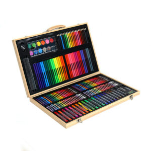 Set de arte en caja de madera de 180 piezas