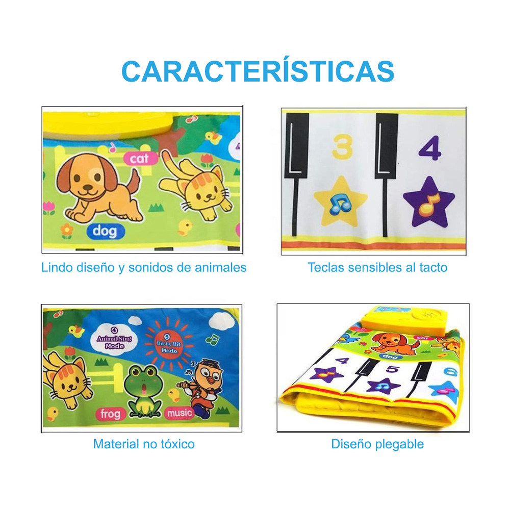 Teclado alfombra con sonidos y música de animales - Imagen 20