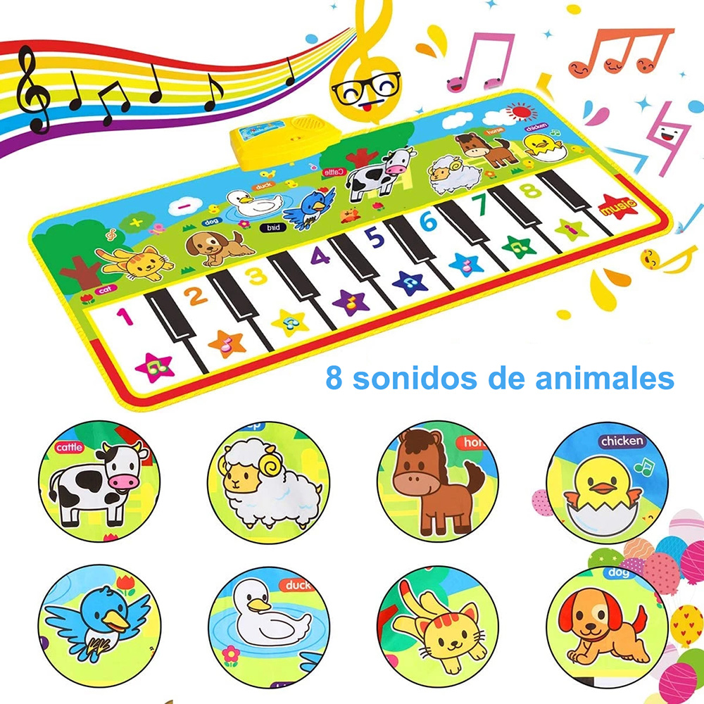 Teclado alfombra con sonidos y música de animales - Imagen 15